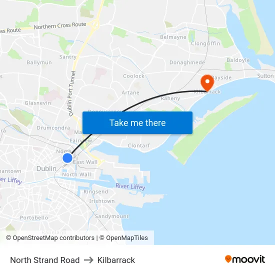 North Strand Road to Kilbarrack map
