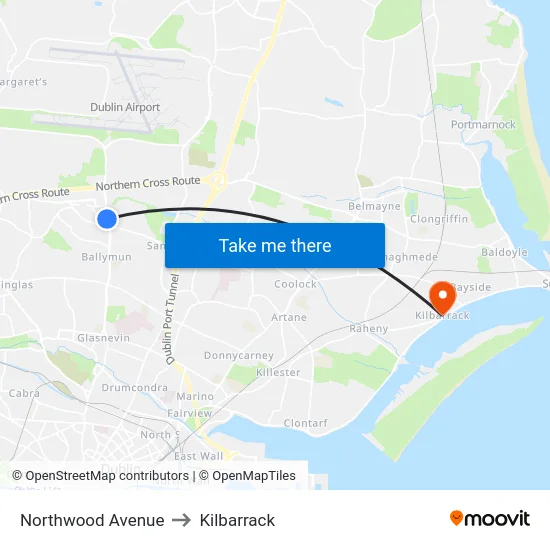 Northwood Avenue to Kilbarrack map