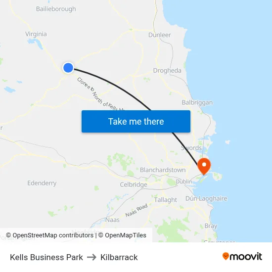 Kells Business Park to Kilbarrack map