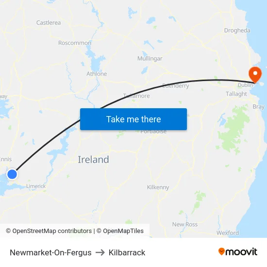 Newmarket-On-Fergus to Kilbarrack map