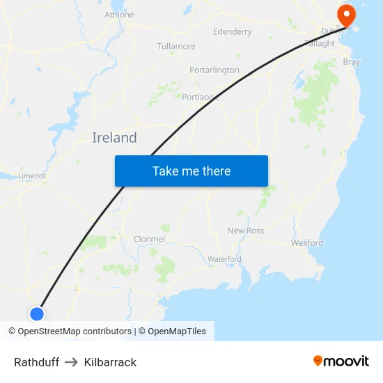 Rathduff to Kilbarrack map