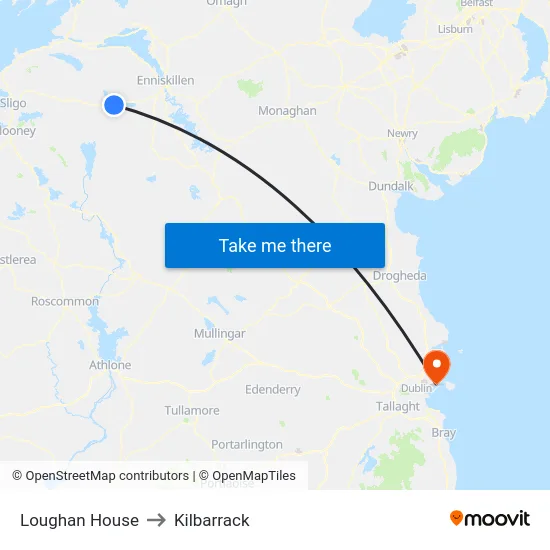 Loughan House to Kilbarrack map
