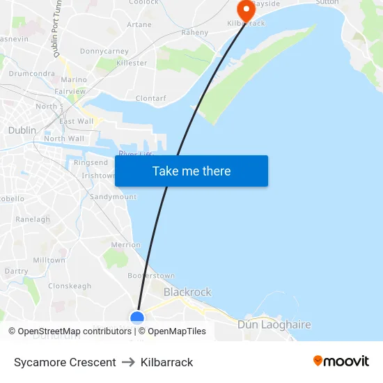 Sycamore Crescent to Kilbarrack map