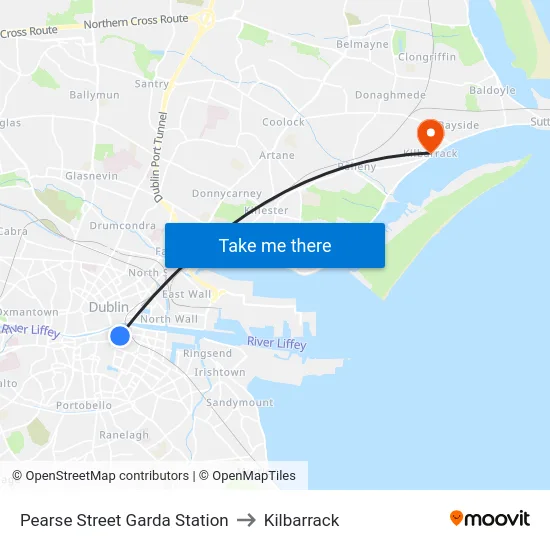 Pearse Street Garda Station to Kilbarrack map