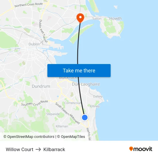 Willow Court to Kilbarrack map