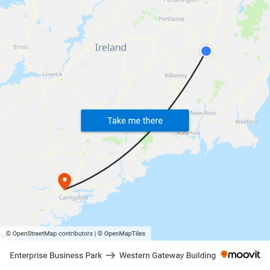 Enterprise Business Park to Western Gateway Building map