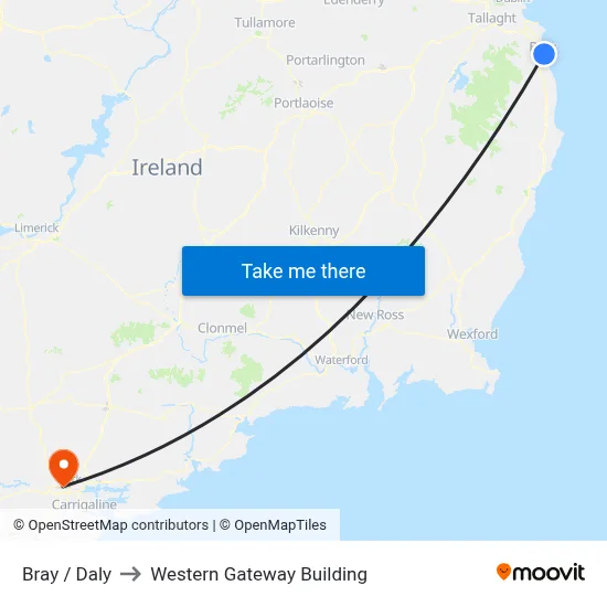 Bray / Daly to Western Gateway Building map