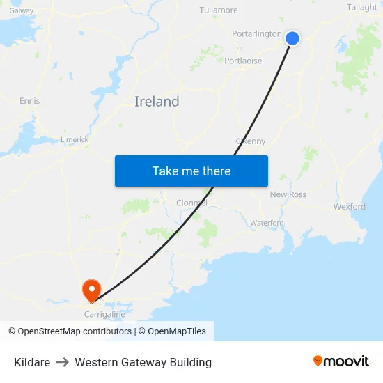 Kildare to Western Gateway Building map