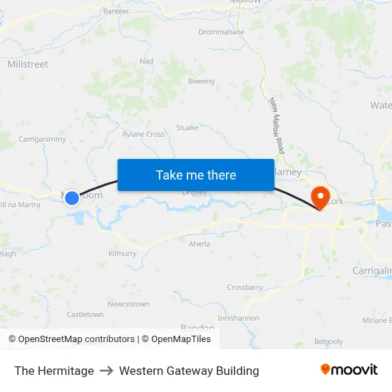 The Hermitage to Western Gateway Building map