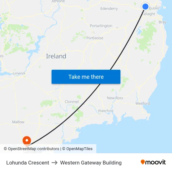 Lohunda Crescent to Western Gateway Building map