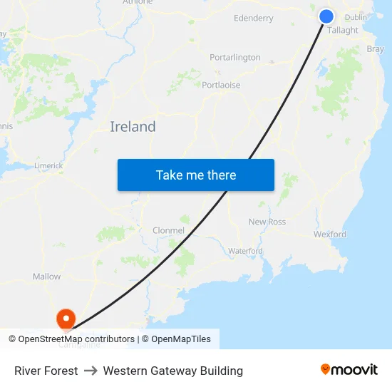River Forest to Western Gateway Building map
