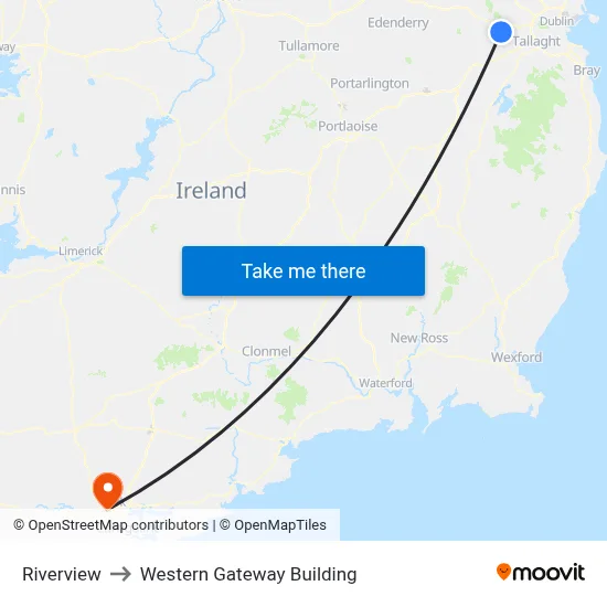 Riverview to Western Gateway Building map