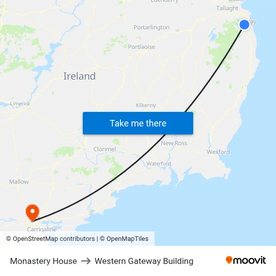 Monastery House to Western Gateway Building map