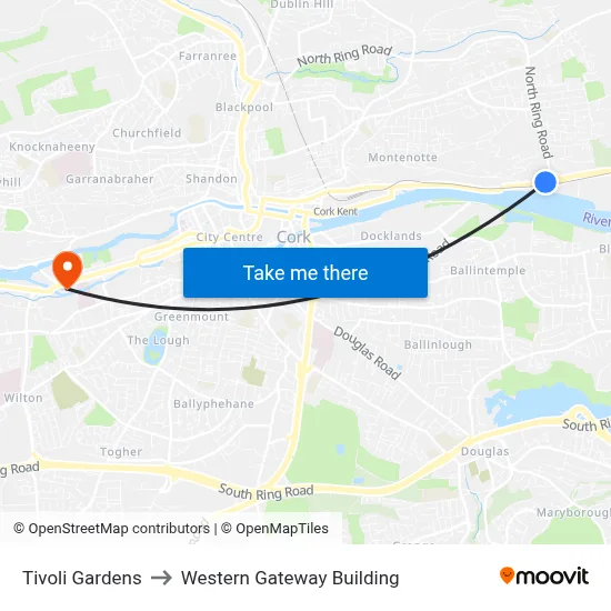 Tivoli Gardens to Western Gateway Building map