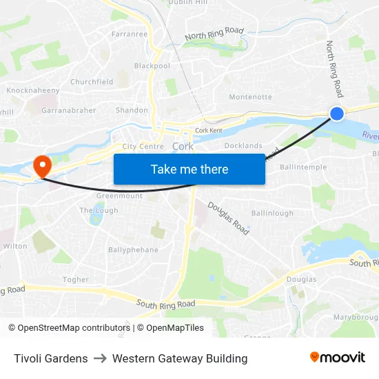 Tivoli Gardens to Western Gateway Building map