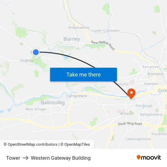 Tower to Western Gateway Building map