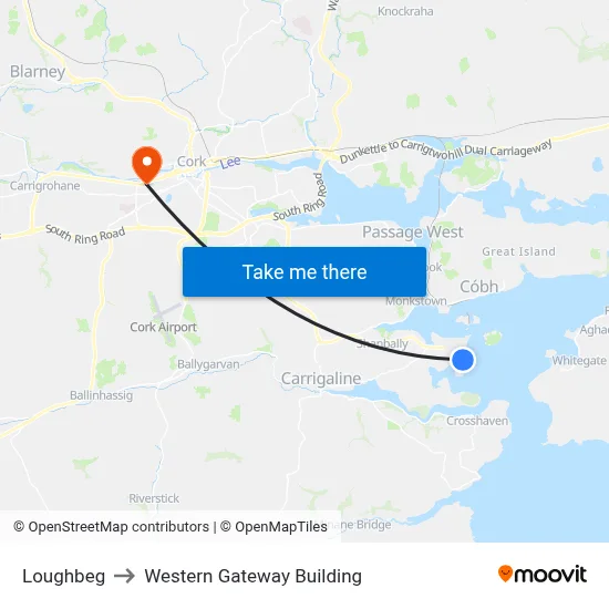 Loughbeg to Western Gateway Building map