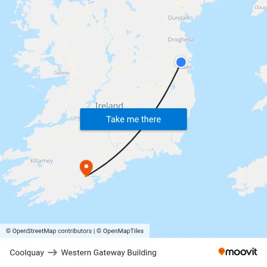 Coolquay to Western Gateway Building map