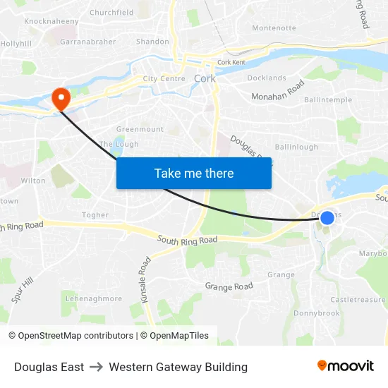 Douglas East to Western Gateway Building map