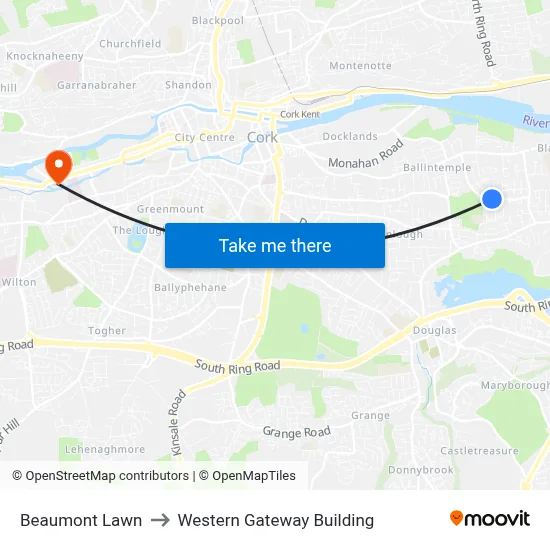 Beaumont Lawn to Western Gateway Building map