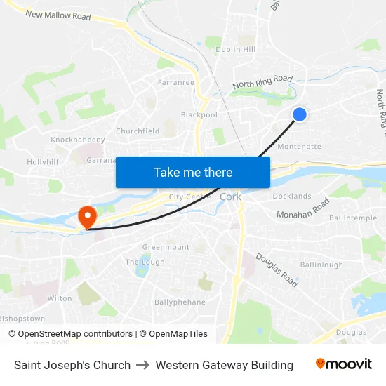 Saint Joseph's Church to Western Gateway Building map