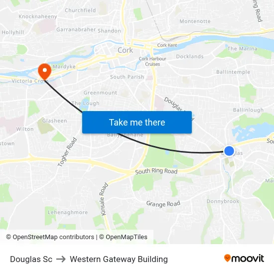 Douglas Sc to Western Gateway Building map
