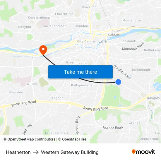 Heatherton to Western Gateway Building map