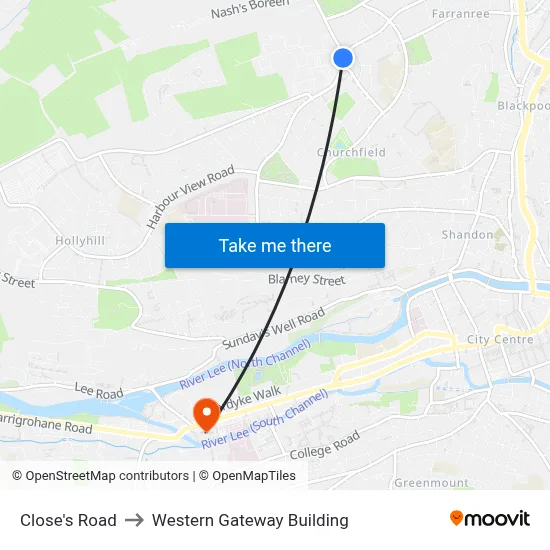 Close's Road to Western Gateway Building map