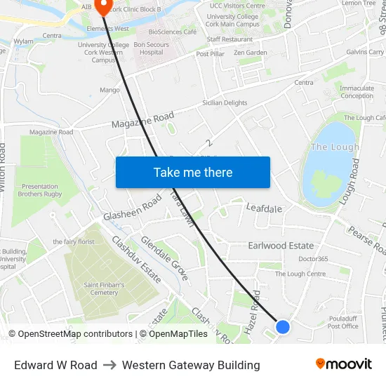 Edward W Road to Western Gateway Building map