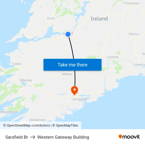Sarsfield Br to Western Gateway Building map