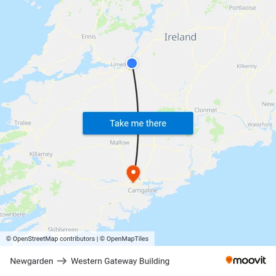 Newgarden to Western Gateway Building map