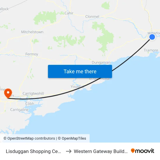 Lisduggan Sc to Western Gateway Building map
