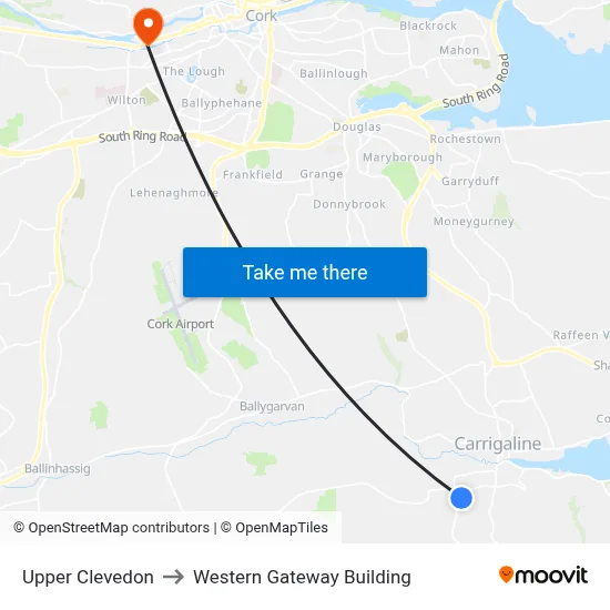 Upper Clevedon to Western Gateway Building map