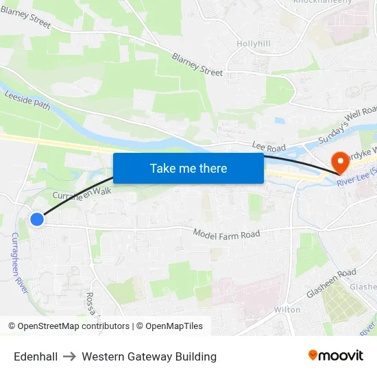 Edenhall to Western Gateway Building map