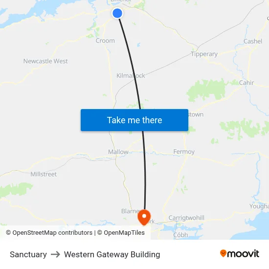 Sanctuary to Western Gateway Building map