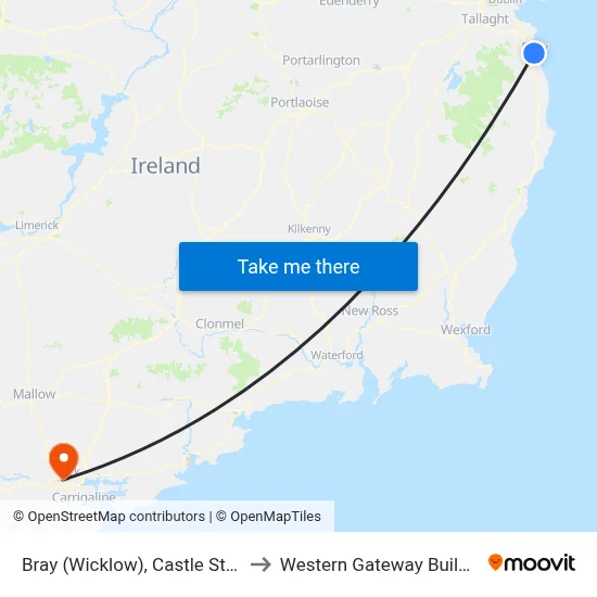Bray (Wicklow), Castle Street to Western Gateway Building map