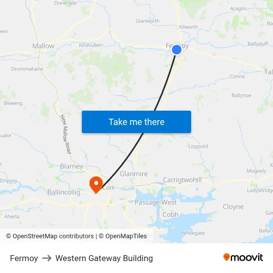 Fermoy to Western Gateway Building map