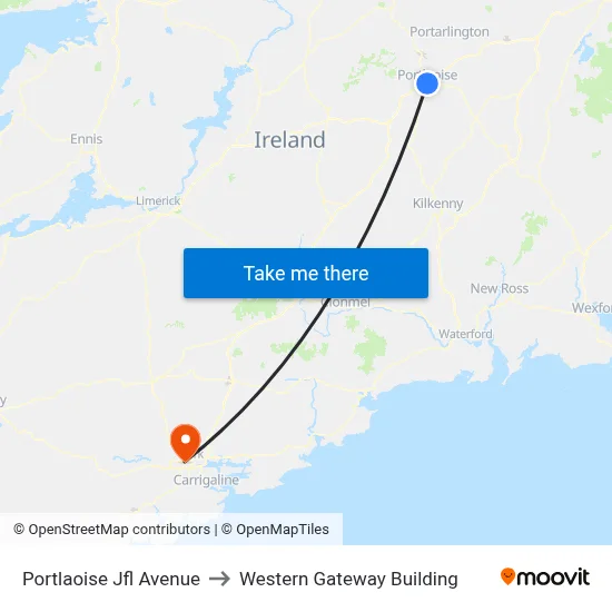 Portlaoise Jfl Avenue to Western Gateway Building map