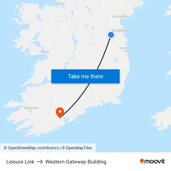 Leisure Link to Western Gateway Building map