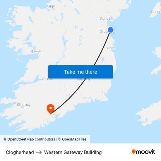 Clogherhead to Western Gateway Building map