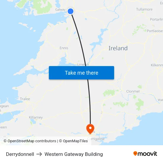 Derrydonnell to Western Gateway Building map