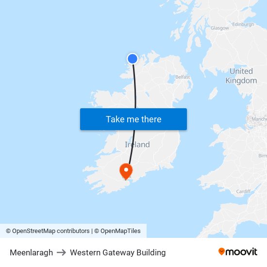 Meenlaragh to Western Gateway Building map