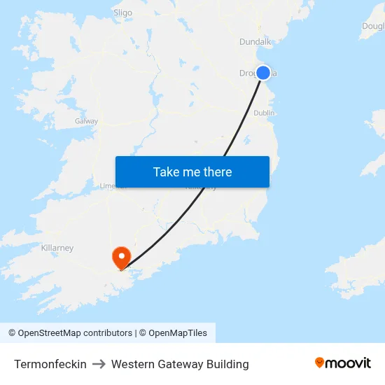 Termonfeckin to Western Gateway Building map