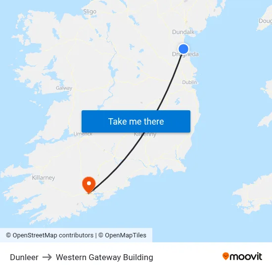 Dunleer to Western Gateway Building map