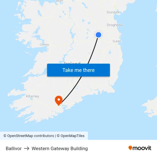 Ballivor to Western Gateway Building map
