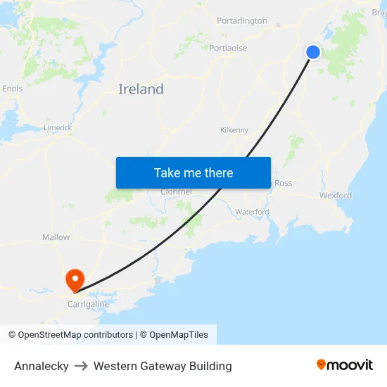 Annalecky to Western Gateway Building map