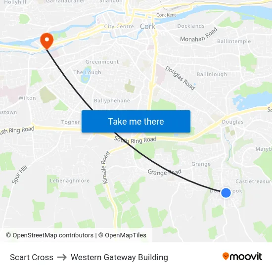 Scart Cross to Western Gateway Building map