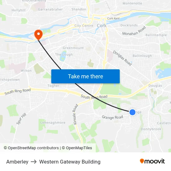 Amberley to Western Gateway Building map