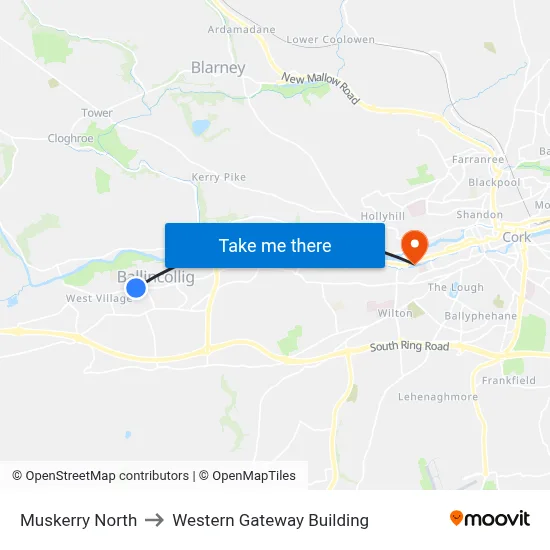 Muskerry North to Western Gateway Building map
