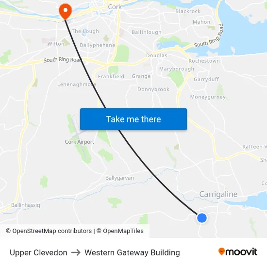 Upper Clevedon to Western Gateway Building map